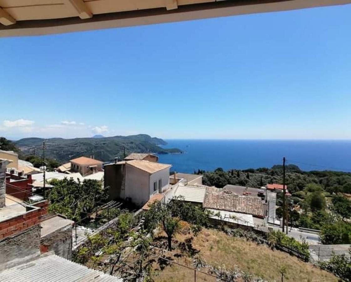 Traditional Panoramic Sea View House Lákones Exteriér fotografie