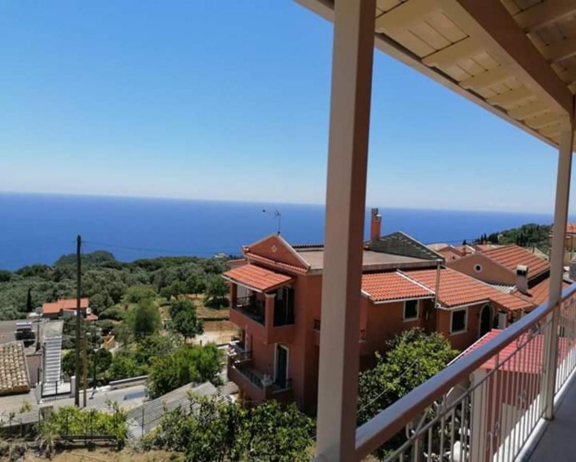 Traditional Panoramic Sea View House Lákones Exteriér fotografie