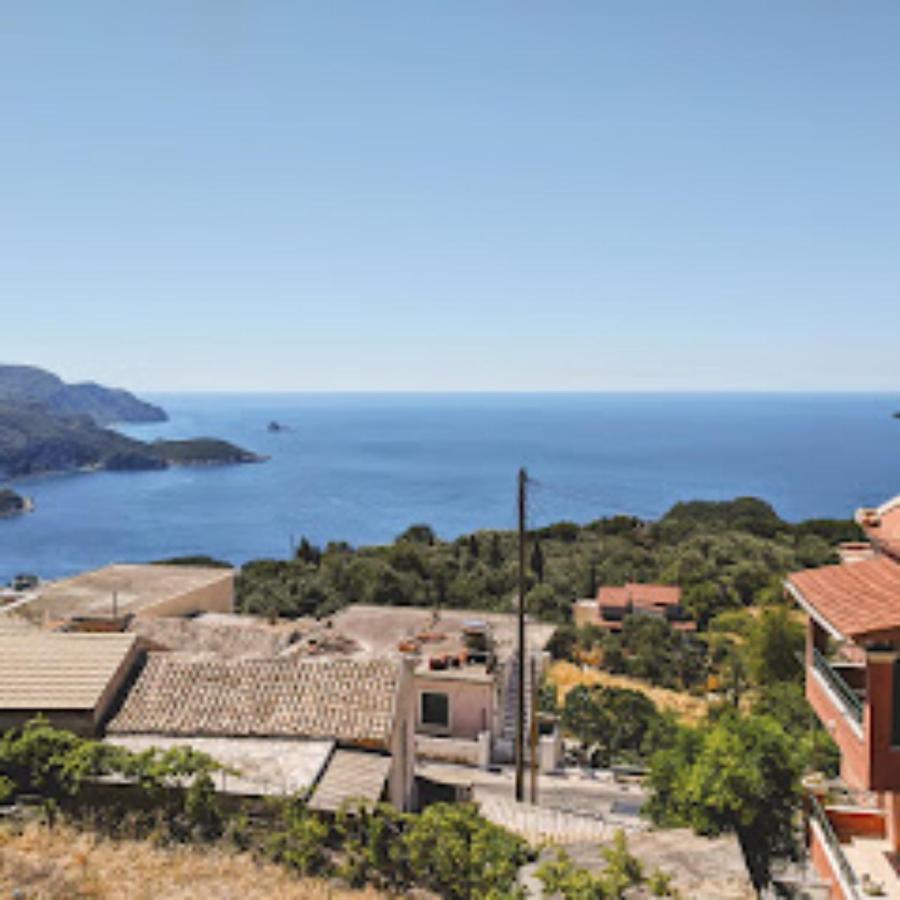 Traditional Panoramic Sea View House Lákones Exteriér fotografie