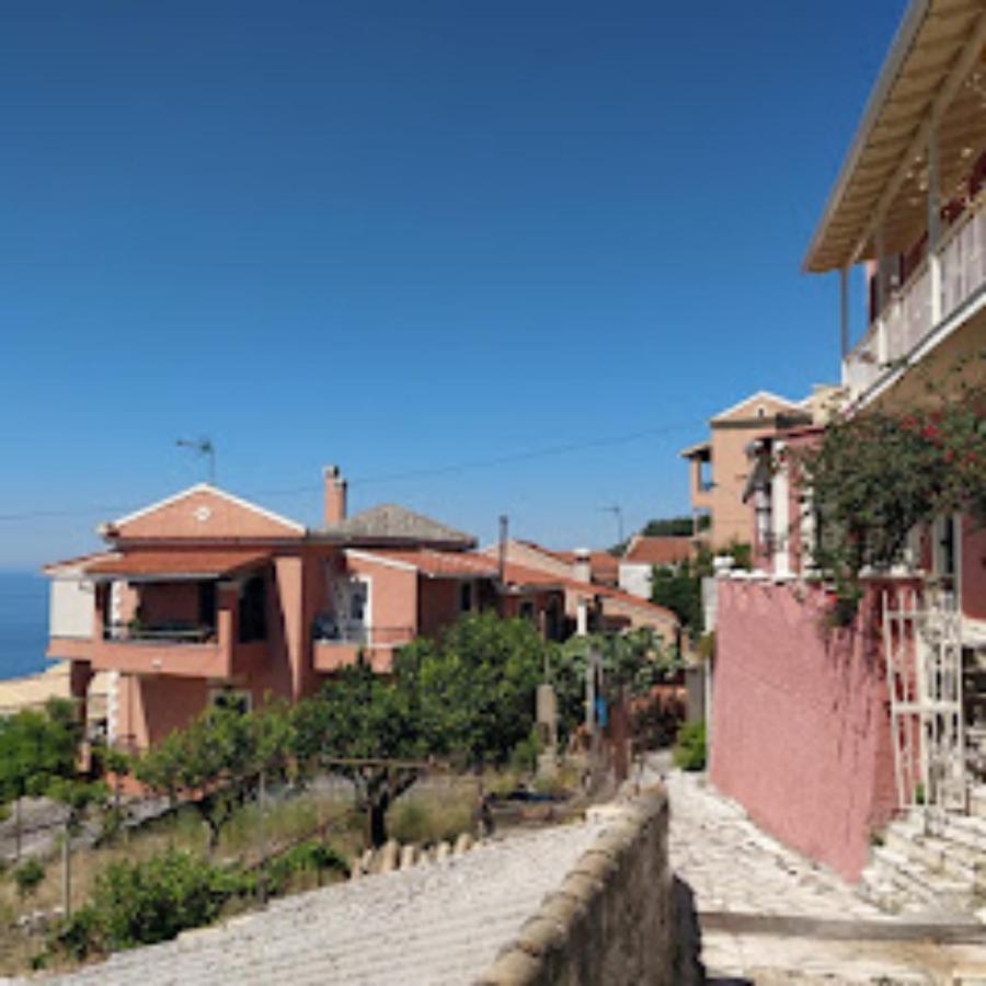 Traditional Panoramic Sea View House Lákones Exteriér fotografie