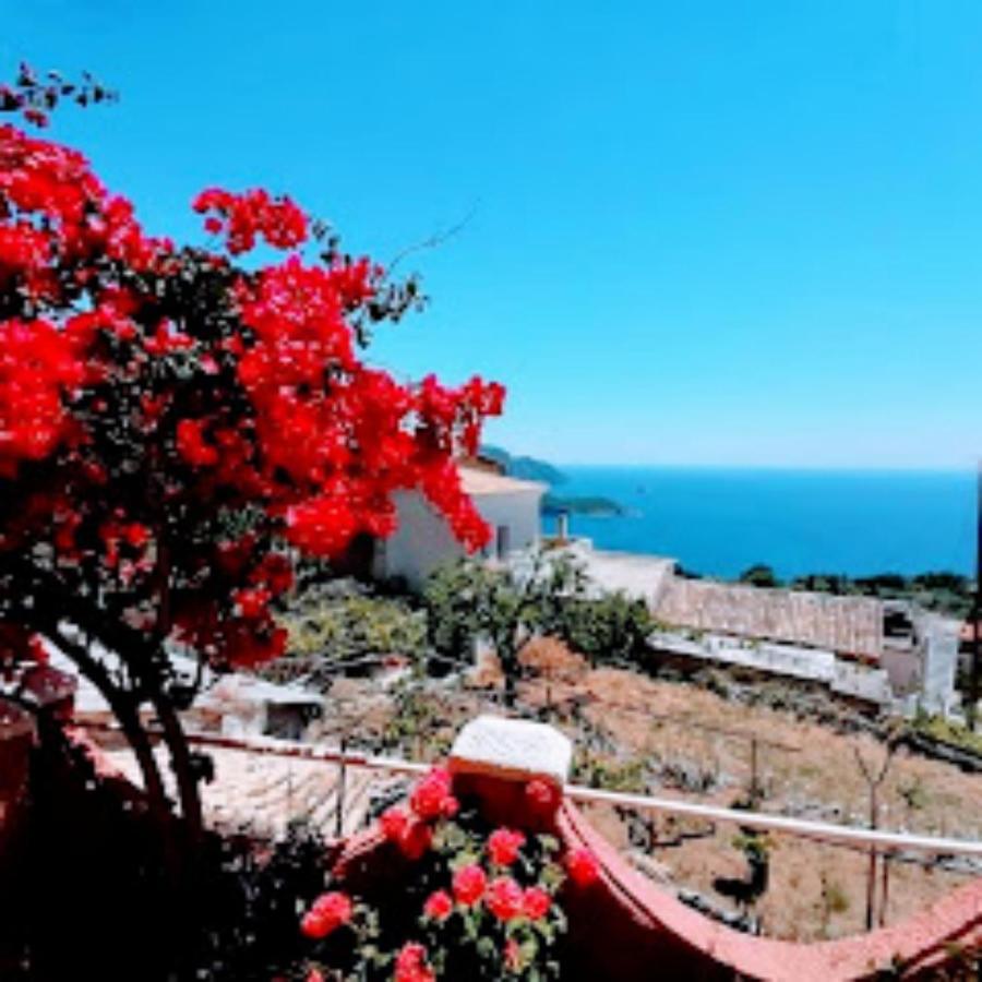 Traditional Panoramic Sea View House Lákones Exteriér fotografie